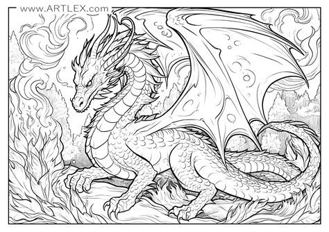 coloring pages dragon